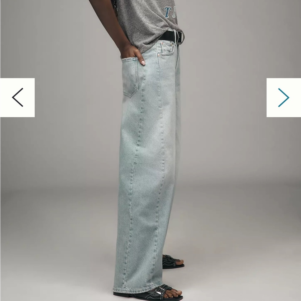MOTHER The Full Pipe Flood High-Rise Barrel Jeans in Back Pedal - Picture 3 of 5